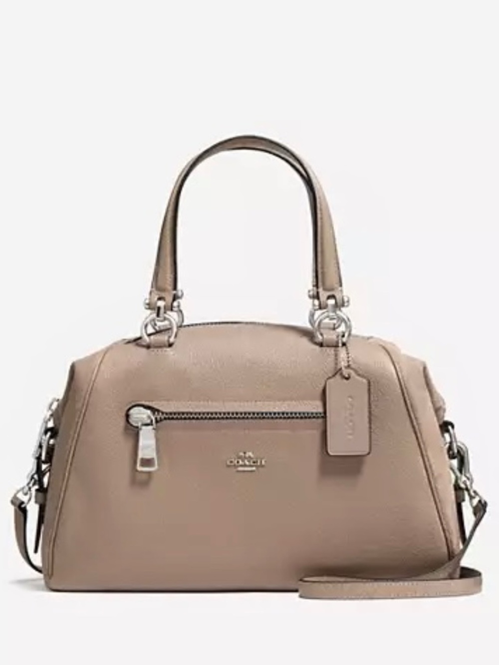 COACH Primrose Satchel Crossbody Carryall Purse Bag Pebbled Leather/Suede Combo